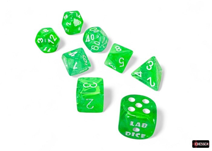 Nebula Gelatinous/white Polyhedral Dice Set