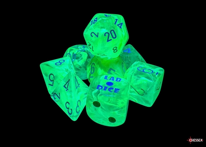 Nebula Gelatinous/white Polyhedral Dice Set