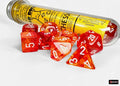 Nebula Molten/white Luminary Polyhedral Dice Set