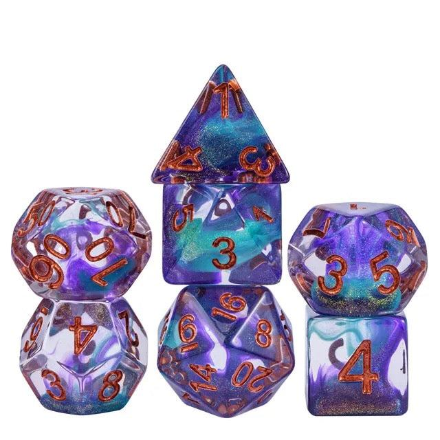 Nebula's Kiss Polyhedral Dice Set
