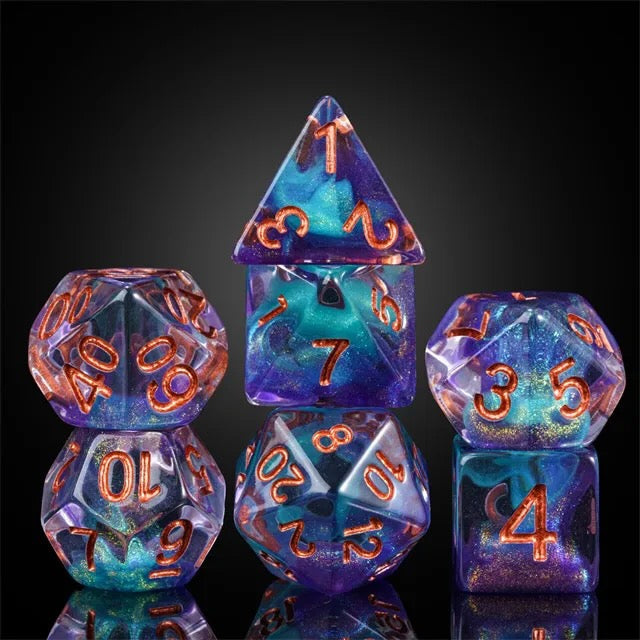 Nebula's Kiss Polyhedral Dice Set