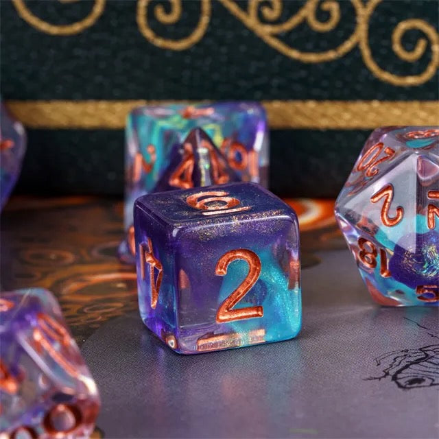 Nebula's Kiss Polyhedral Dice Set