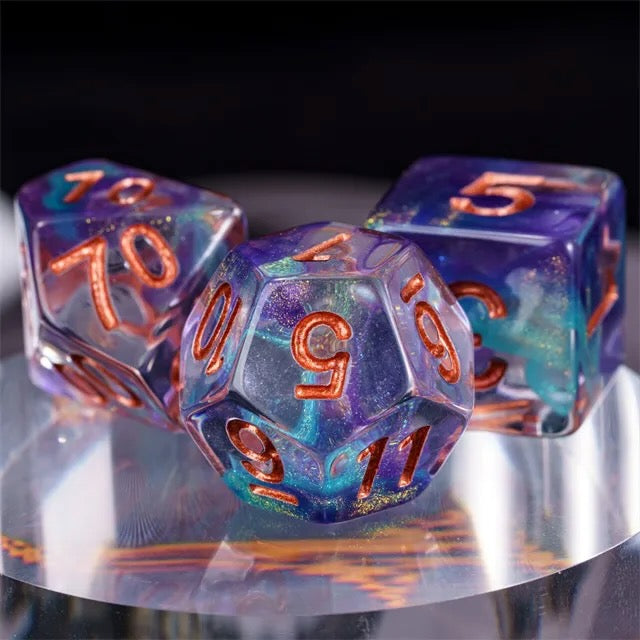 Nebula's Kiss Polyhedral Dice Set