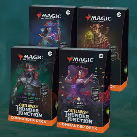 Magic: The Gathering Outlaws of Thunder Junction Commander Deck Bundle - Includes All 4 Decks