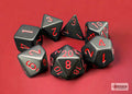 Opaque Black/red Polyhedral 7-Dice Set