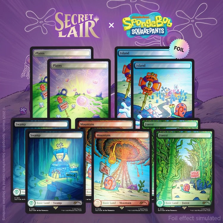 Secret Lair X SpongeBob SquarePants: Lands Under The Sea Rainbow Foil Edition (Our Boss Is On Vacation Superdrop)
