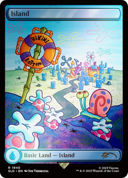 Our Boss Is On Vacation Superdrop: Secret Lair X SpongeBob SquarePants: Lands Under The Sea Rainbow Foil Edition