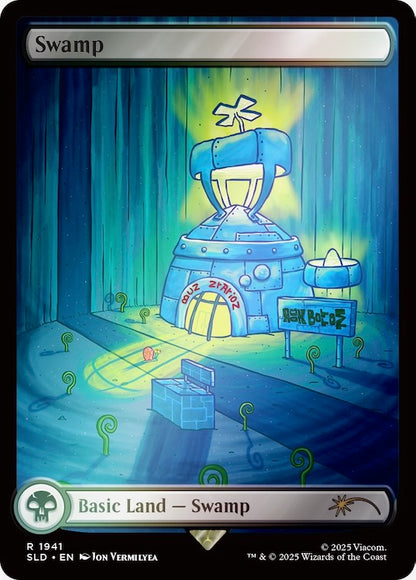 Our Boss Is On Vacation Superdrop: Secret Lair X SpongeBob SquarePants: Lands Under The Sea Rainbow Foil Edition