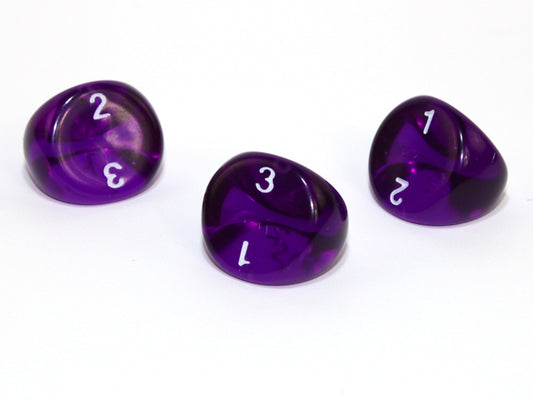 Translucent Polyhedral Purple/white d3