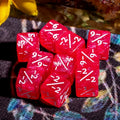 Rhodonite Glitter Negative Counter Dice (12mm Set of 12)