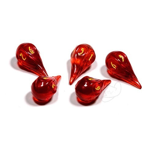 PolyHero Wizard 5d6 Fireballs Dragonfire Dice Set