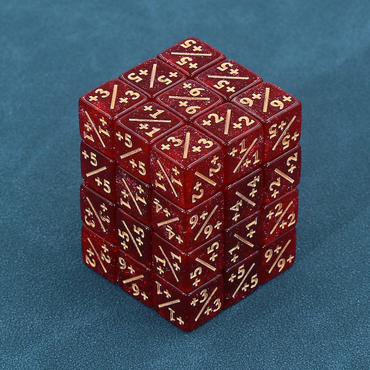 Ruby Positive Counter Dice (12mm Single)