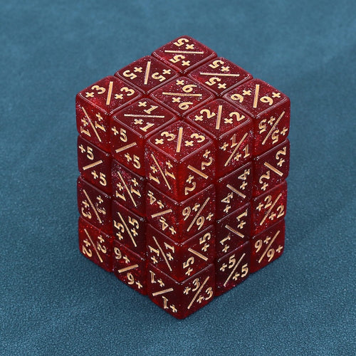Ruby Positive Counter Dice (12mm Single)