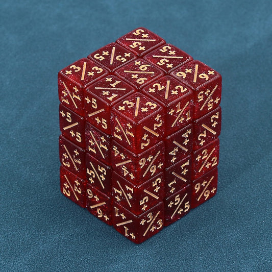 Ruby Positive Counter Dice (12mm Single)