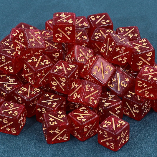 Ruby Positive Counter Dice (12mm Single)