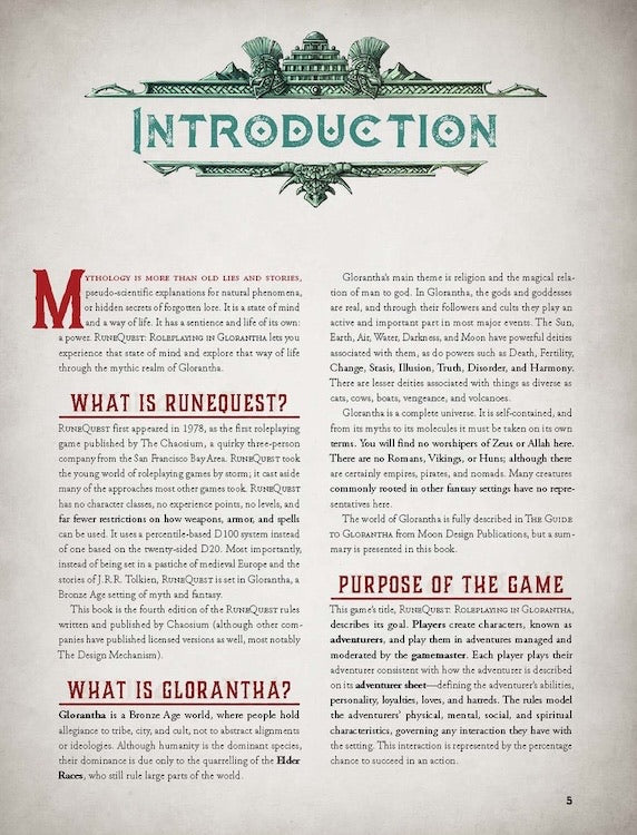 RuneQuest - Roleplaying in Glorantha