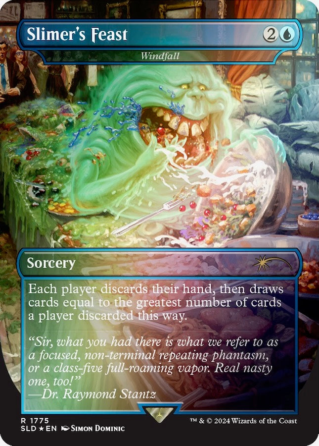 Secret Lair Camp Totally Safe Superdrop: Secret Lair x Ghostbusters: Slimer Rainbow Foil Edition