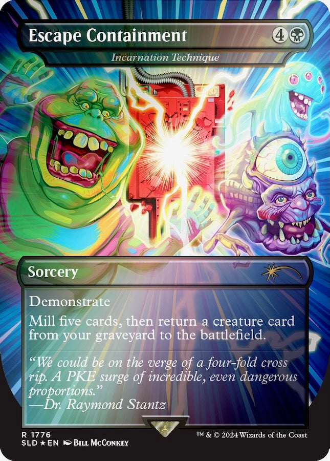 Secret Lair Camp Totally Safe Superdrop: Secret Lair x Ghostbusters: Slimer Rainbow Foil Edition