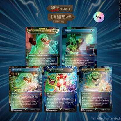Secret Lair Camp Totally Safe Superdrop: Secret Lair x Ghostbusters: Slimer Rainbow Foil Edition