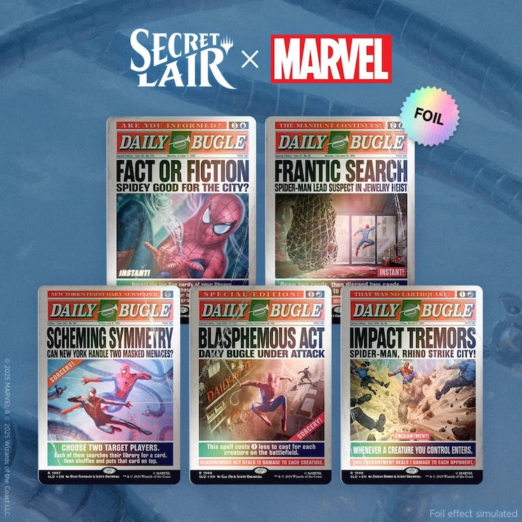 Secret Lair x Marvel's Spider-Man: Daily Bugle Breaking News Rainbow Foil