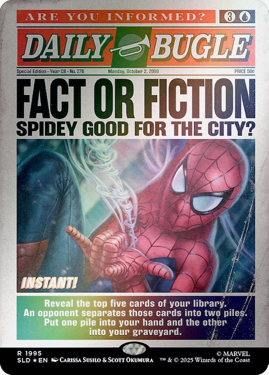 Secret Lair x Marvel's Spider-Man: Daily Bugle Breaking News Rainbow Foil