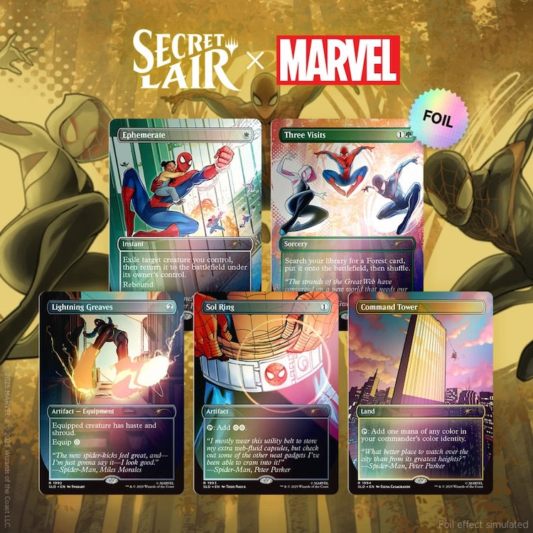 Secret Lair x Marvel's Spider-Man: Heroic Deeds Rainbow Foil
