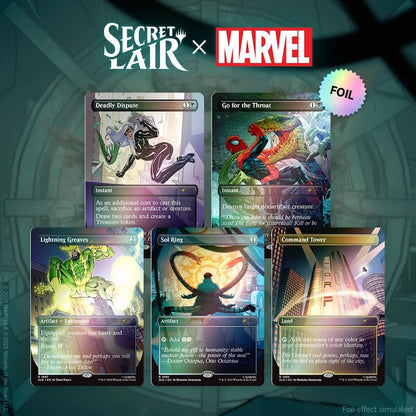 Secret Lair x Marvel's Spider-Man: Villainous Plots Rainbow Foil Edition