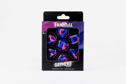 Sharp Edge Silicone Rubber Dice Set: Bisexual Pride