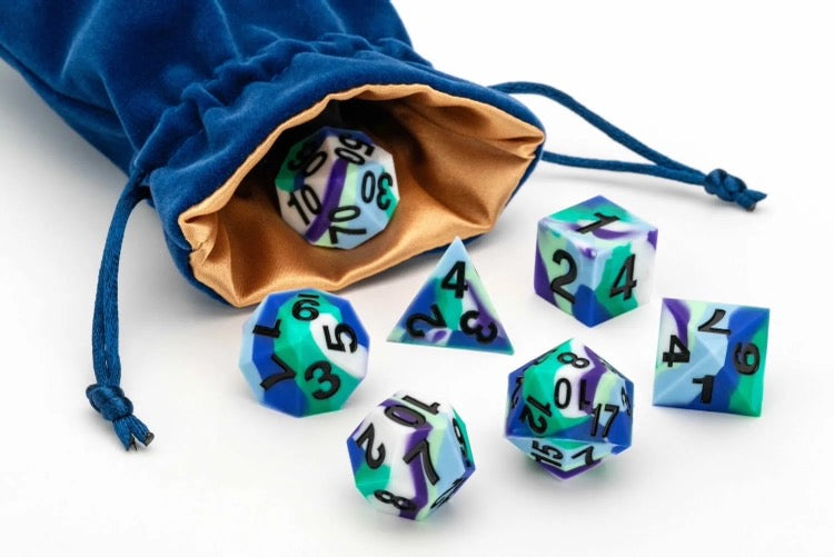 Sharp Edge Silicone Rubber Dice Set: Gay Pride