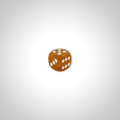 Sparkle Topaz/white 25mm d6 dice w/pips (Chessex Off Colour Single D6)