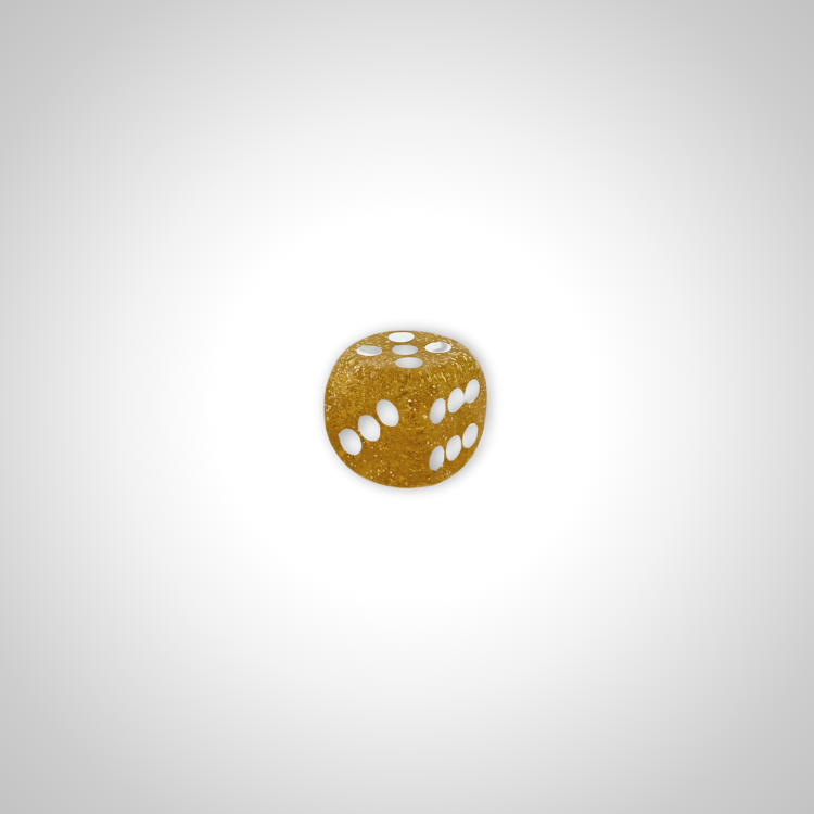 Sparkle Pale Yellow/white 25mm d6 dice w/pips (Chessex Off Colour Single D6)