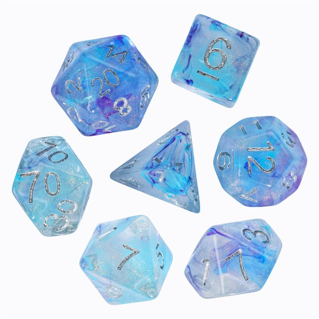 Starlit Veil Iridescent Nebula Dice Set