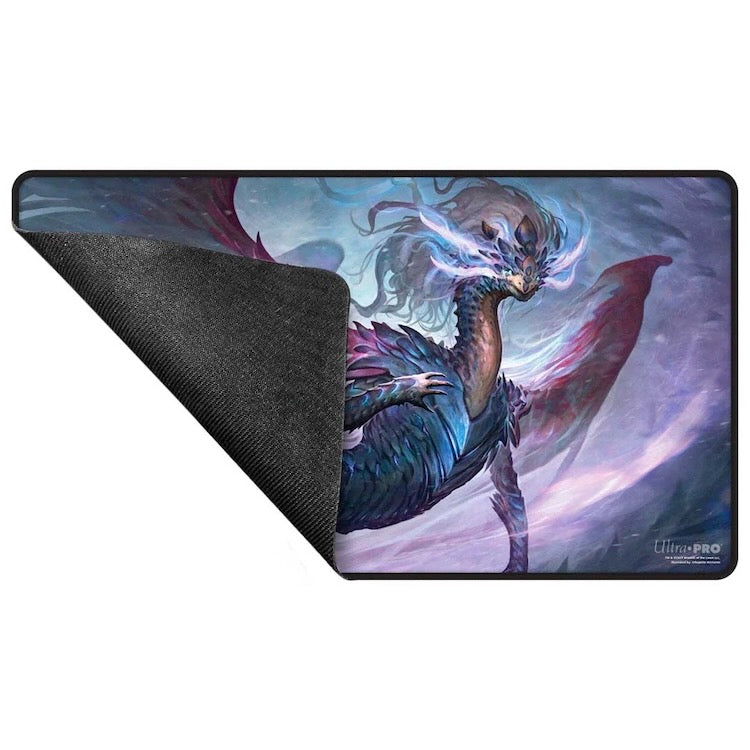 Tarkir Dragonstorm Shiko, Paragon of the Way Black Stitched Playmat for Magic: The Gathering