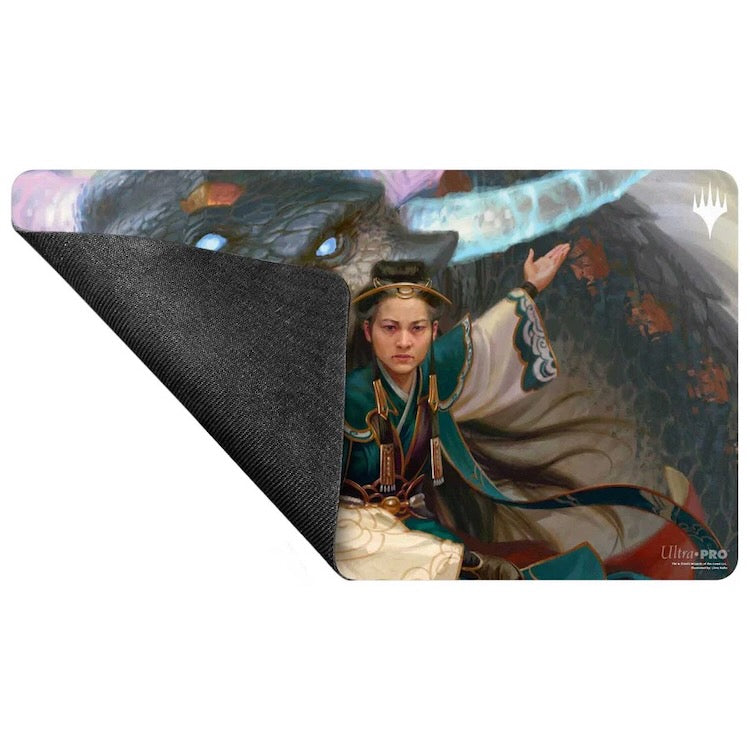 Tarkir Dragonstorm Shiko and Narset, Unified (Jeskai Striker Commander Deck) Playmat for Magic: The Gathering