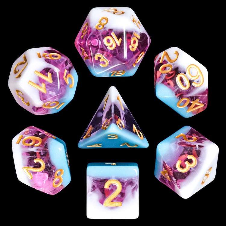 Trans-cendental Swirl Dice Set