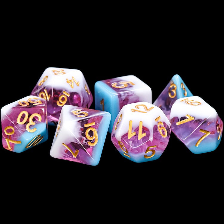 Trans-cendental Swirl Dice Set