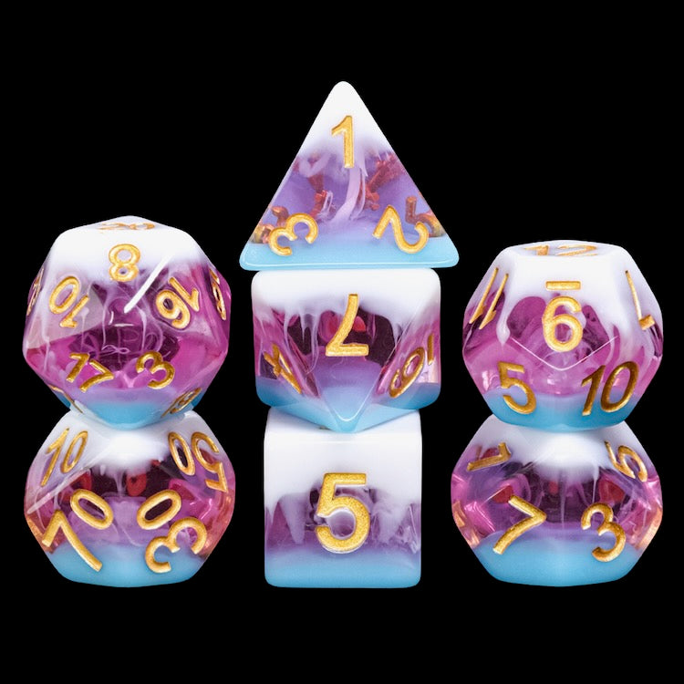 Trans-cendental Swirl Dice Set