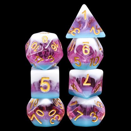 Trans-cendental Swirl Dice Set