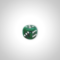 Tropical Kiwi/white 30mm d6 dice w/pips (Chessex Off Colour Single D6)