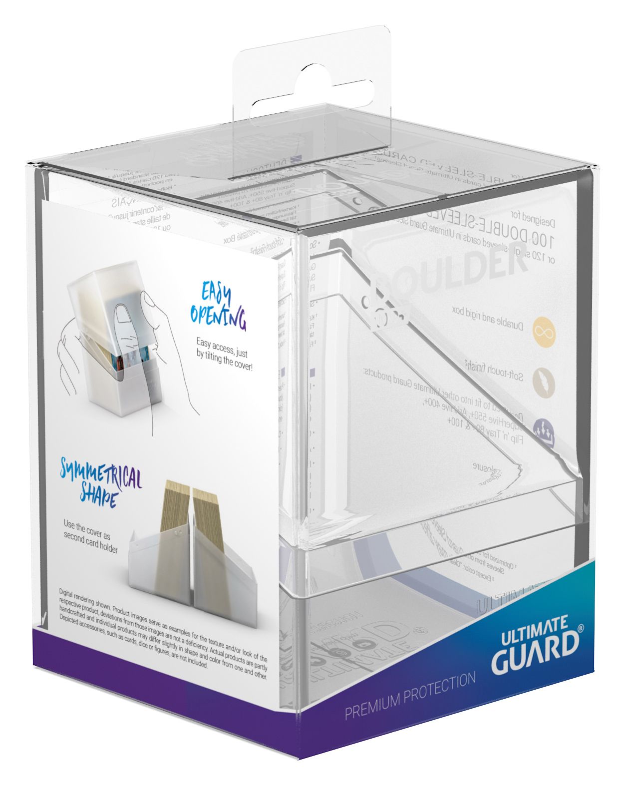 Ultimate Guard Boulder Deck Case 100+ Standard Size Clear Deck Box
