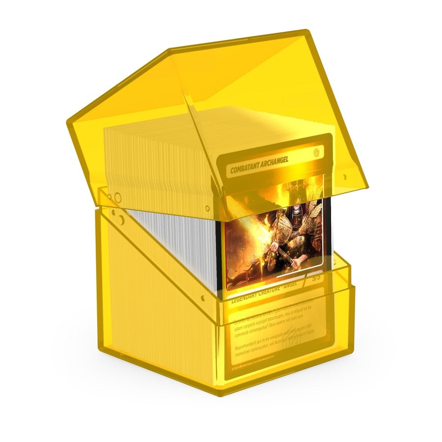 Ultimate Guard Clear Boulder 100+ Standard Size Deck Box - Amber