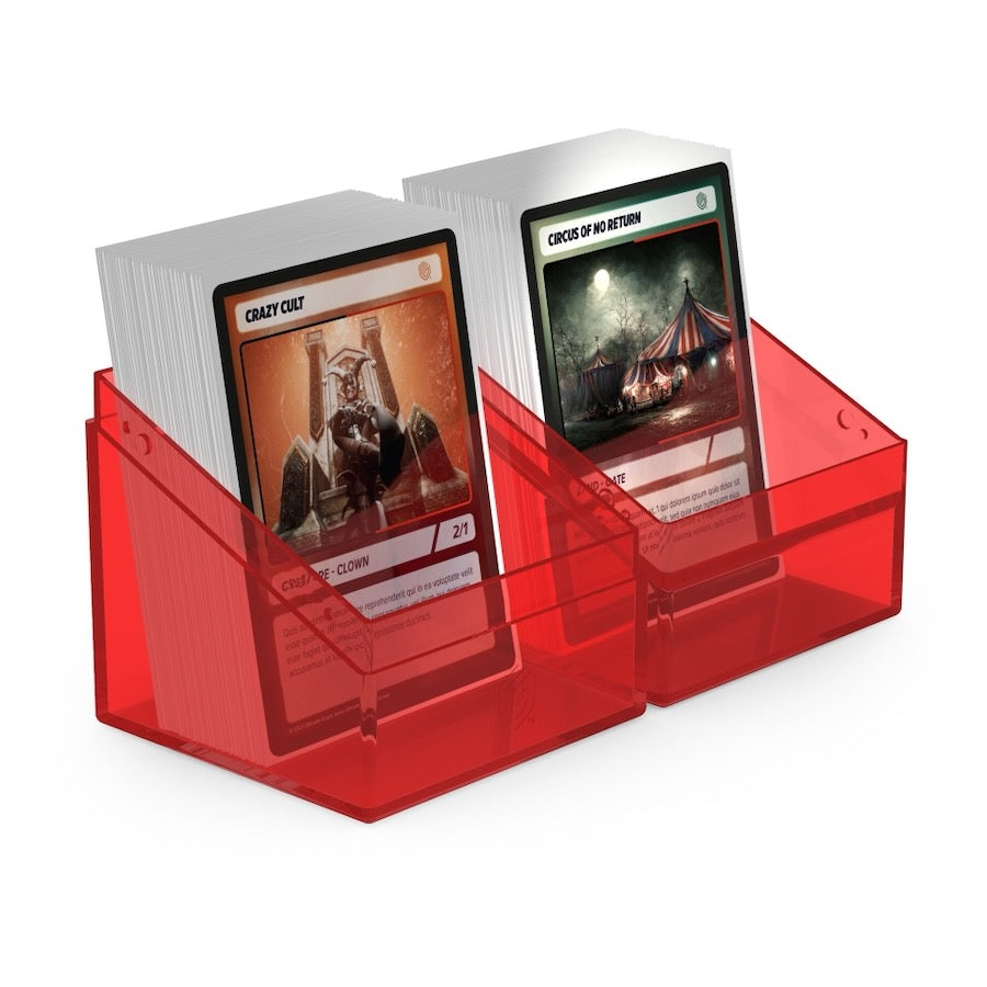 Ultimate Guard Clear Boulder 100+ Standard Size Deck Box - Ruby