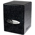 UltraPro: Glitter Satin Cube - Black Deckbox