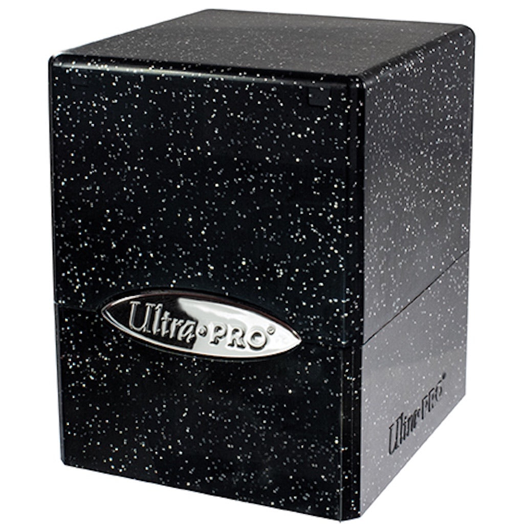 UltraPro: Glitter Satin Cube - Black Deckbox