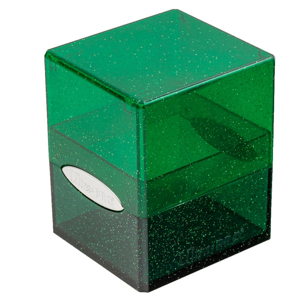 UltraPro: Glitter Satin Cube - Green Deckbox