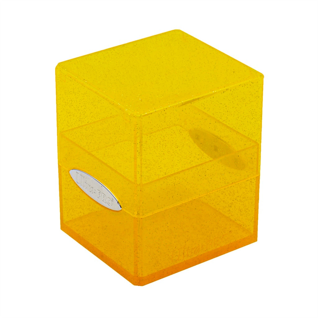 UltraPro: Glitter Satin Cube - Yellow Deckbox