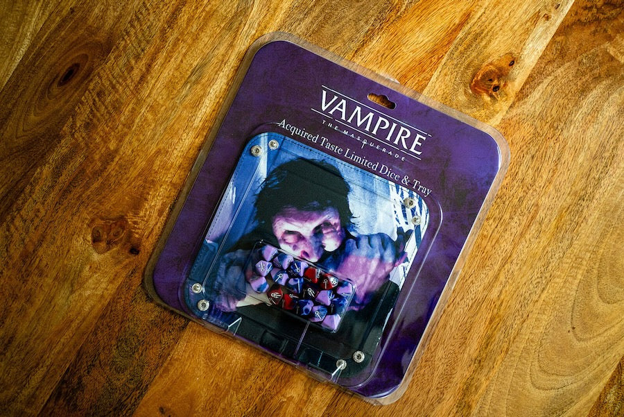 Vampire: The Masquerade 5th Edition Roleplaying Game Acquired Taste Limited Dice & Tray Accessory Pack