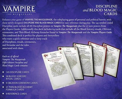 Vampire The Masquerade 5th Edition Roleplaying Game Discipline Deck Accessory