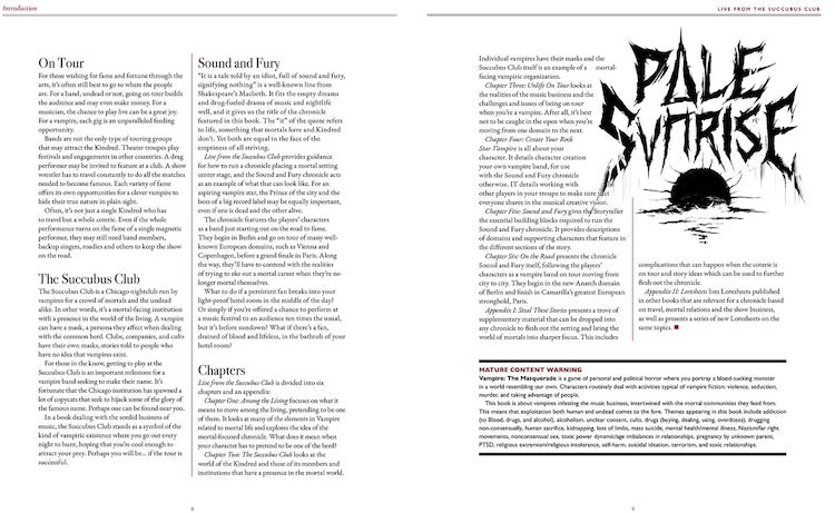 [DAMAGED] Vampire: The Masquerade 5th Edition Roleplaying Game Live from the Succubus Club Sourcebook