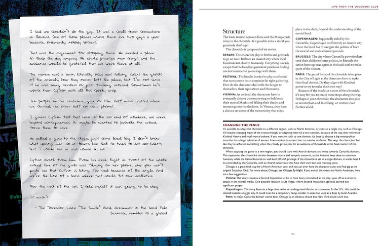 [DAMAGED] Vampire: The Masquerade 5th Edition Roleplaying Game Live from the Succubus Club Sourcebook